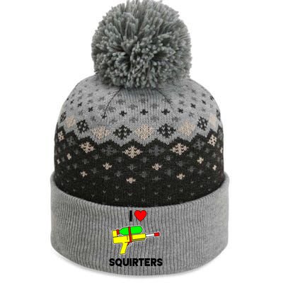 I Love Squirters Funny The Baniff Cuffed Pom Beanie