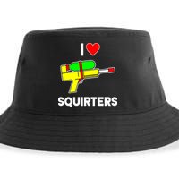 I Love Squirters Funny Sustainable Bucket Hat