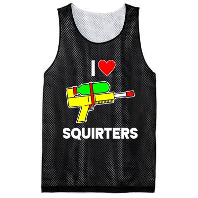 I Love Squirters Funny Mesh Reversible Basketball Jersey Tank