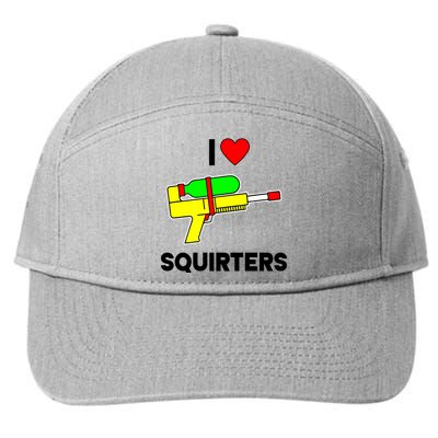 I Love Squirters Funny 7-Panel Snapback Hat