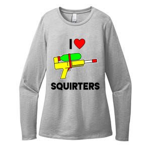 I Love Squirters Funny Womens CVC Long Sleeve Shirt