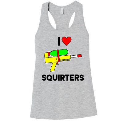 I Love Squirters Funny Women's Racerback Tank