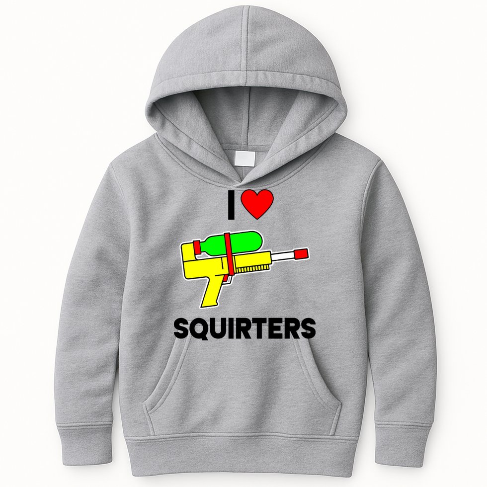 I Love Squirters Funny Kids Hoodie