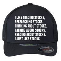 I Like Stocks Funny Day Trader Stock Market Gift Flexfit Unipanel Trucker Cap