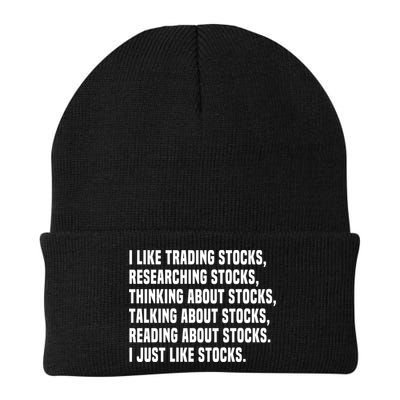 I Like Stocks Funny Day Trader Stock Market Gift Beanie