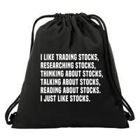 I Like Stocks Funny Day Trader Stock Market Gift Drawstring Bag