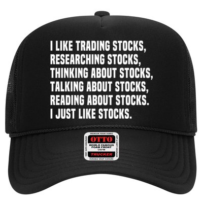 I Like Stocks Funny Day Trader Stock Market Gift Trucker Hat