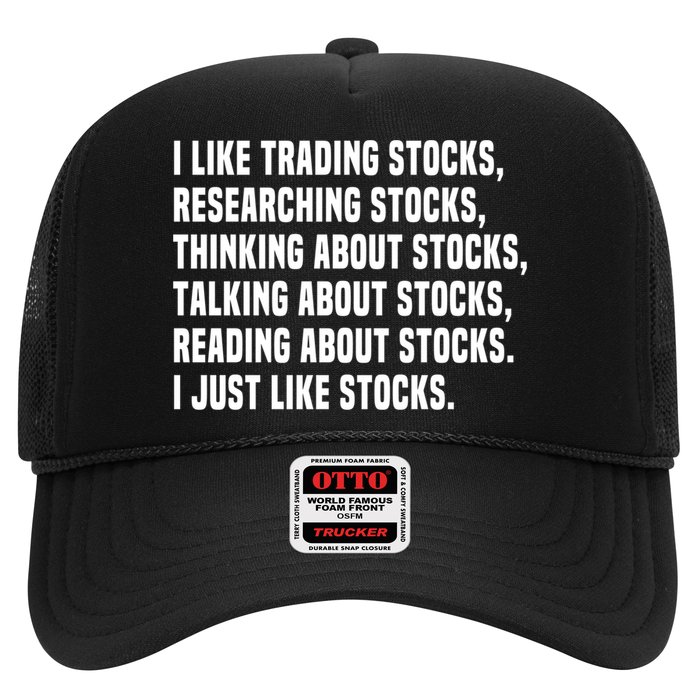 I Like Stocks Funny Day Trader Stock Market Gift Hat