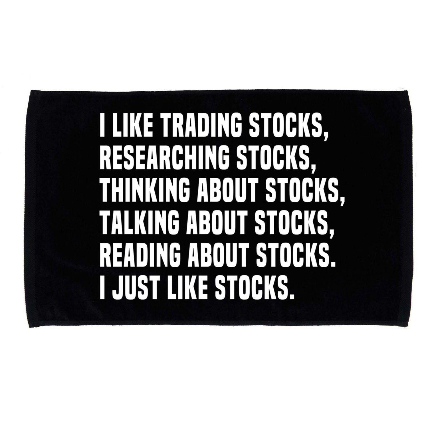 I Like Stocks Funny Day Trader Stock Market Gift Microfiber Hand Towel