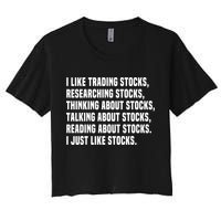 I Like Stocks Funny Day Trader Stock Market Gift Crop Top