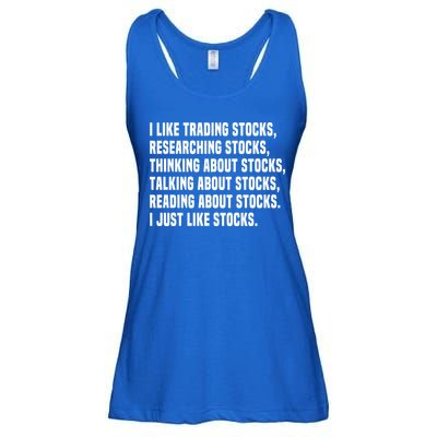 I Like Stocks Funny Day Trader Stock Market Gift Ladies Essential Flowy Tank