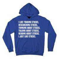 I Like Stocks Funny Day Trader Stock Market Gift Tall Hoodie