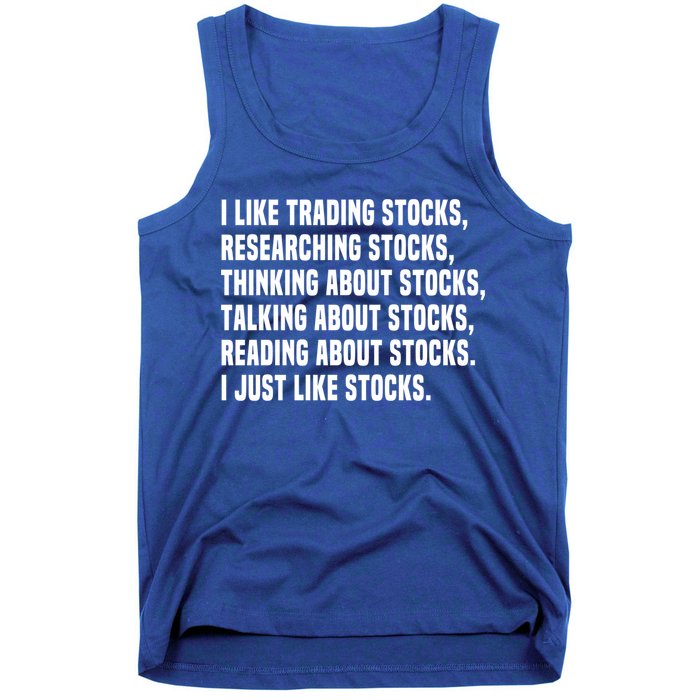 I Like Stocks Funny Day Trader Stock Market Gift Tank Top