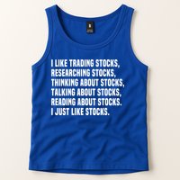 I Like Stocks Funny Day Trader Stock Market Gift Tank Top