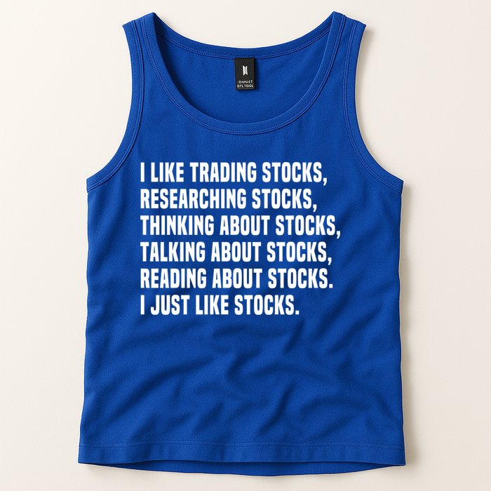 I Like Stocks Funny Day Trader Stock Market Gift Tank Top