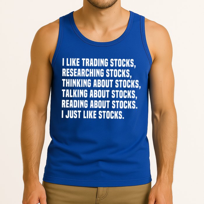 I Like Stocks Funny Day Trader Stock Market Gift Tank Top