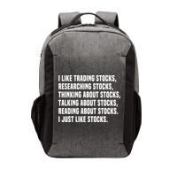 I Like Stocks Funny Day Trader Stock Market Gift Vector Backpack