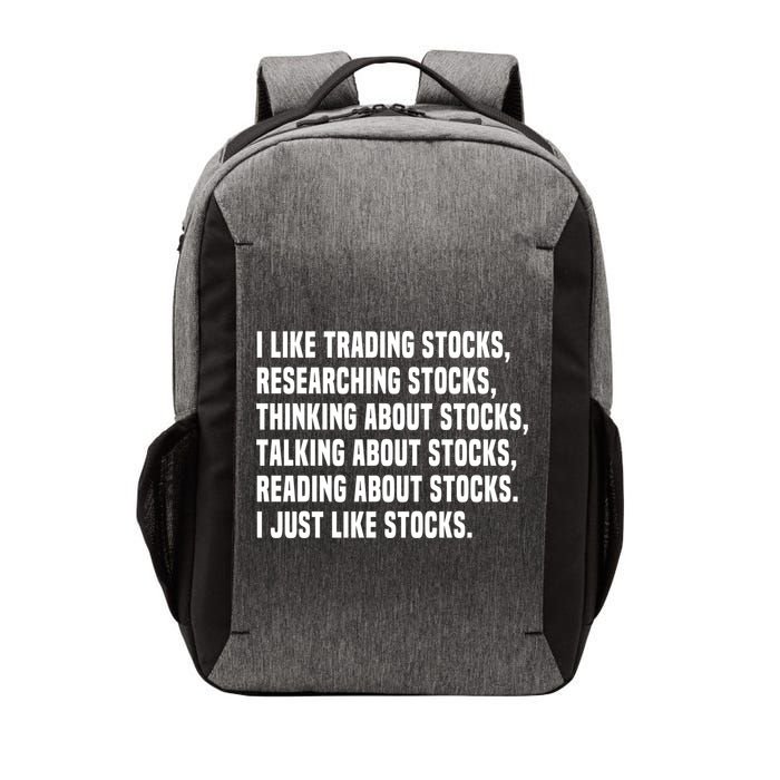 I Like Stocks Funny Day Trader Stock Market Gift Vector Backpack