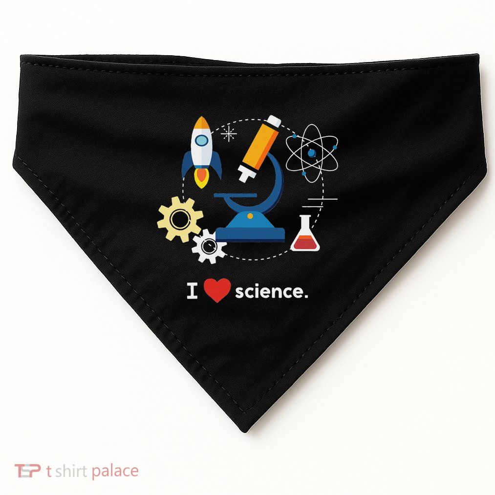 I Love Science USA-Made Doggie Bandana