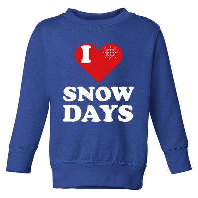 I Love Snow Snowflakes Lover Funny Gift Toddler Sweatshirt