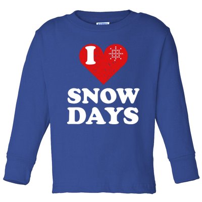 I Love Snow Snowflakes Lover Funny Gift Toddler Long Sleeve Shirt