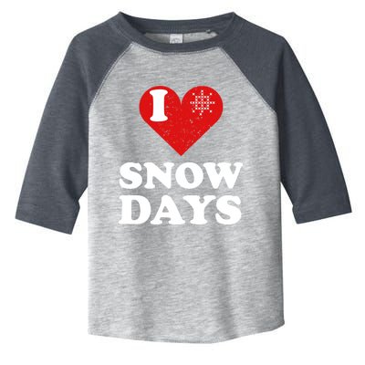 I Love Snow Snowflakes Lover Funny Gift Toddler Fine Jersey T-Shirt