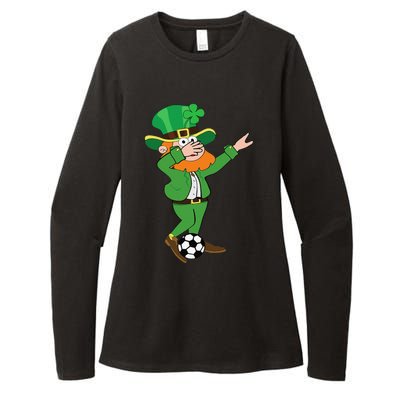 Irish Leprechaun Soccer Dab Pose Saint Patrick's Day Womens CVC Long Sleeve Shirt