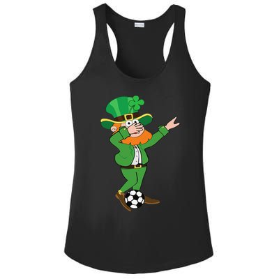 Irish Leprechaun Soccer Dab Pose Saint Patrick's Day Ladies PosiCharge Competitor Racerback Tank