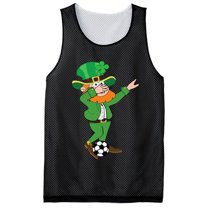 Irish Leprechaun Soccer Dab Pose Saint Patrick's Day Mesh Reversible Basketball Jersey Tank