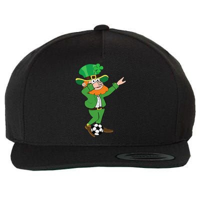 Irish Leprechaun Soccer Dab Pose Saint Patrick's Day Wool Snapback Cap