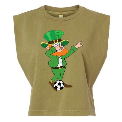 Irish Leprechaun Soccer Dab Pose Saint Patrick's Day Garment-Dyed Women's Muscle Tee