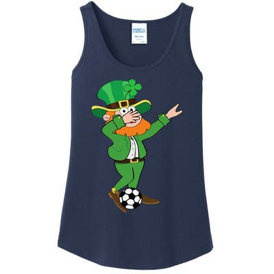 Irish Leprechaun Soccer Dab Pose Saint Patrick's Day Ladies Essential Tank