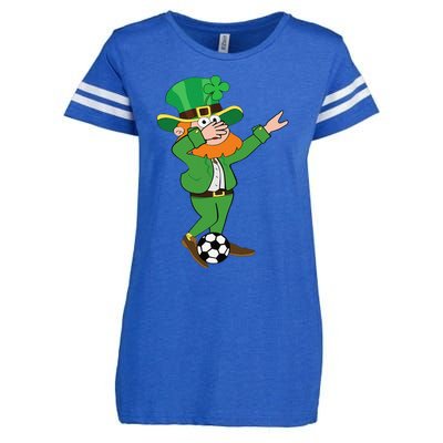 Irish Leprechaun Soccer Dab Pose Saint Patrick's Day Enza Ladies Jersey Football T-Shirt