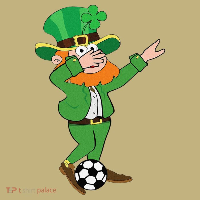 Irish Leprechaun Soccer Dab Pose Saint Patrick's Day Button