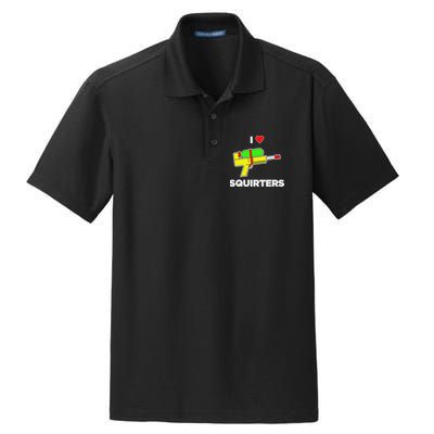 I Love Squirters Quote Dry Zone Grid Polo