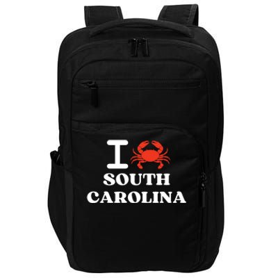 I Love South Carolina Crab Shellfish National Seafood Month Meaningful Gift Impact Tech Backpack