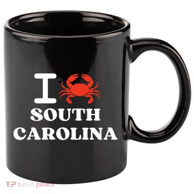 I Love South Carolina Crab Shellfish National Seafood Month Meaningful Gift 11oz C Handle Ceramic Mug