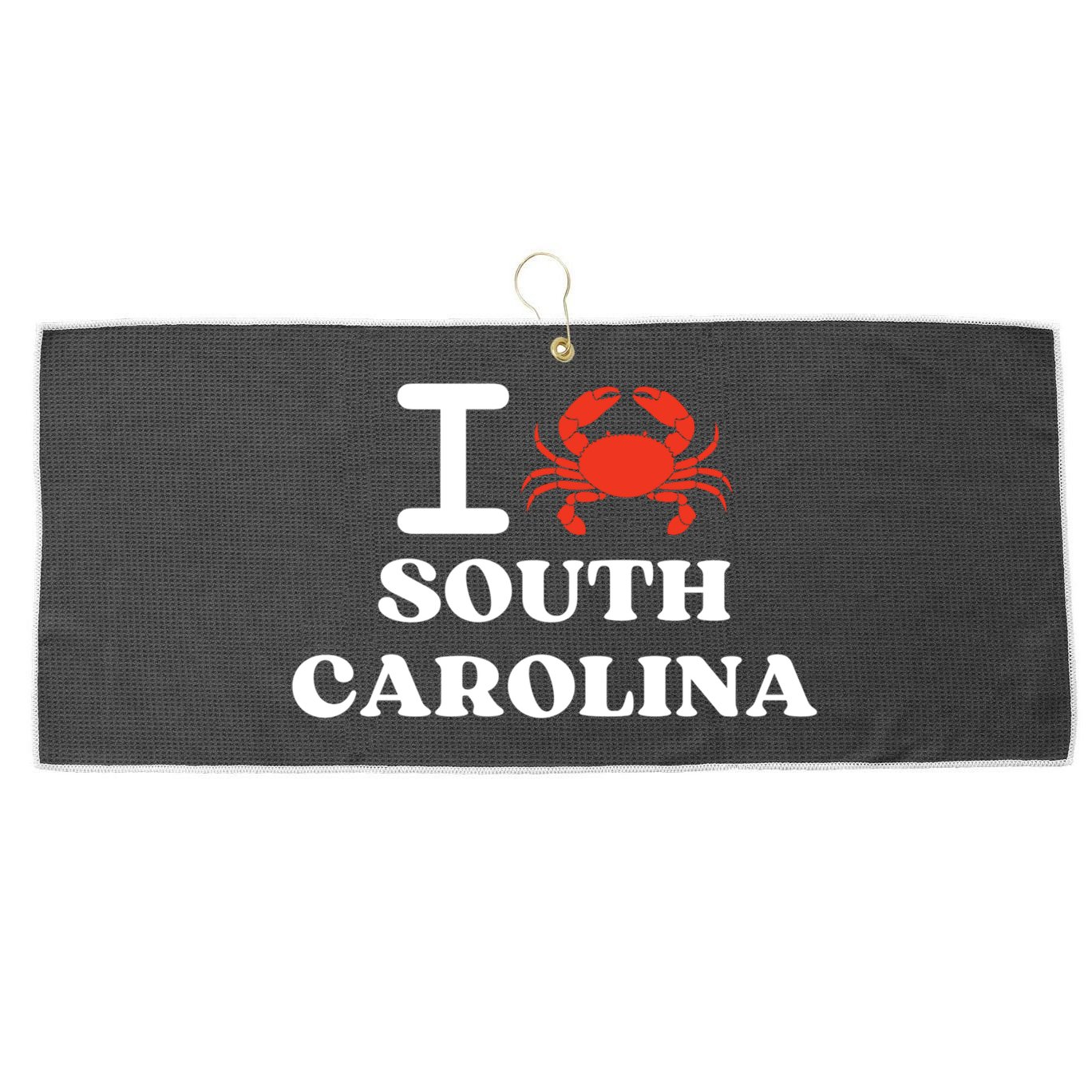 I Love South Carolina Crab Shellfish National Seafood Month Meaningful Gift Large Microfiber Waffle Golf Towel