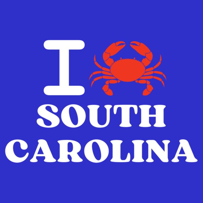 I Love South Carolina Crab Shellfish National Seafood Month Meaningful Gift 16 in Basic Backpack