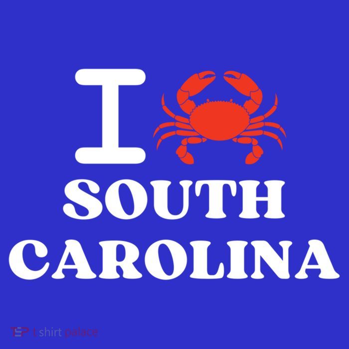 I Love South Carolina Crab Shellfish National Seafood Month Meaningful Gift Premium T-Shirt