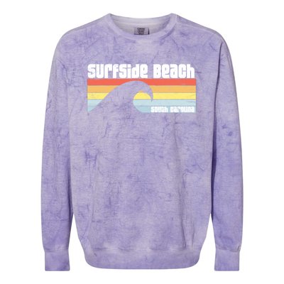 I Love Surfside Beach South Carolina Atlantic Ocean Wave Sc Colorblast Crewneck Sweatshirt