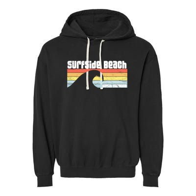 I Love Surfside Beach South Carolina Atlantic Ocean Wave Sc Garment-Dyed Fleece Hoodie