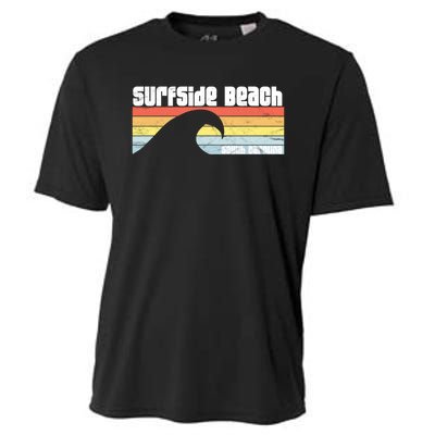 I Love Surfside Beach South Carolina Atlantic Ocean Wave Sc Cooling Performance Crew T-Shirt