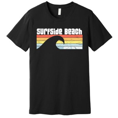 I Love Surfside Beach South Carolina Atlantic Ocean Wave Sc Premium T-Shirt