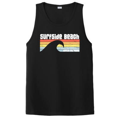 I Love Surfside Beach South Carolina Atlantic Ocean Wave Sc PosiCharge Competitor Tank