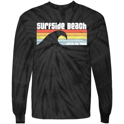 I Love Surfside Beach South Carolina Atlantic Ocean Wave Sc Tie-Dye Long Sleeve Shirt