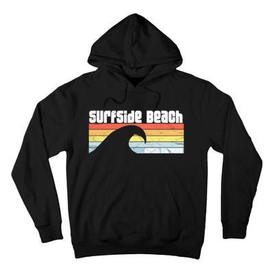 I Love Surfside Beach South Carolina Atlantic Ocean Wave Sc Tall Hoodie