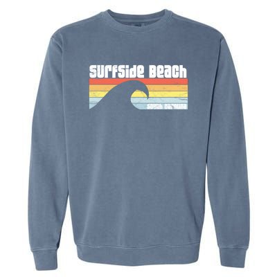 I Love Surfside Beach South Carolina Atlantic Ocean Wave Sc Garment-Dyed Sweatshirt