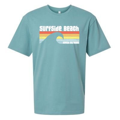 I Love Surfside Beach South Carolina Atlantic Ocean Wave Sc Sueded Cloud Jersey T-Shirt