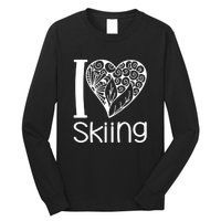 I Love Skiing Gift For Skier Long Sleeve Shirt